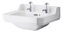 Hudson Reed Richmond 500mm Basin (2 Tap Hole) Trad White Vitreous China 223x500x350mm - JJ Building Materials