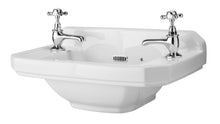 Hudson Reed Richmond 515mm Cloakroom Basin (2 Tap Hole) Trad White Vitreous China 270x515x300mm - JJ Building Materials
