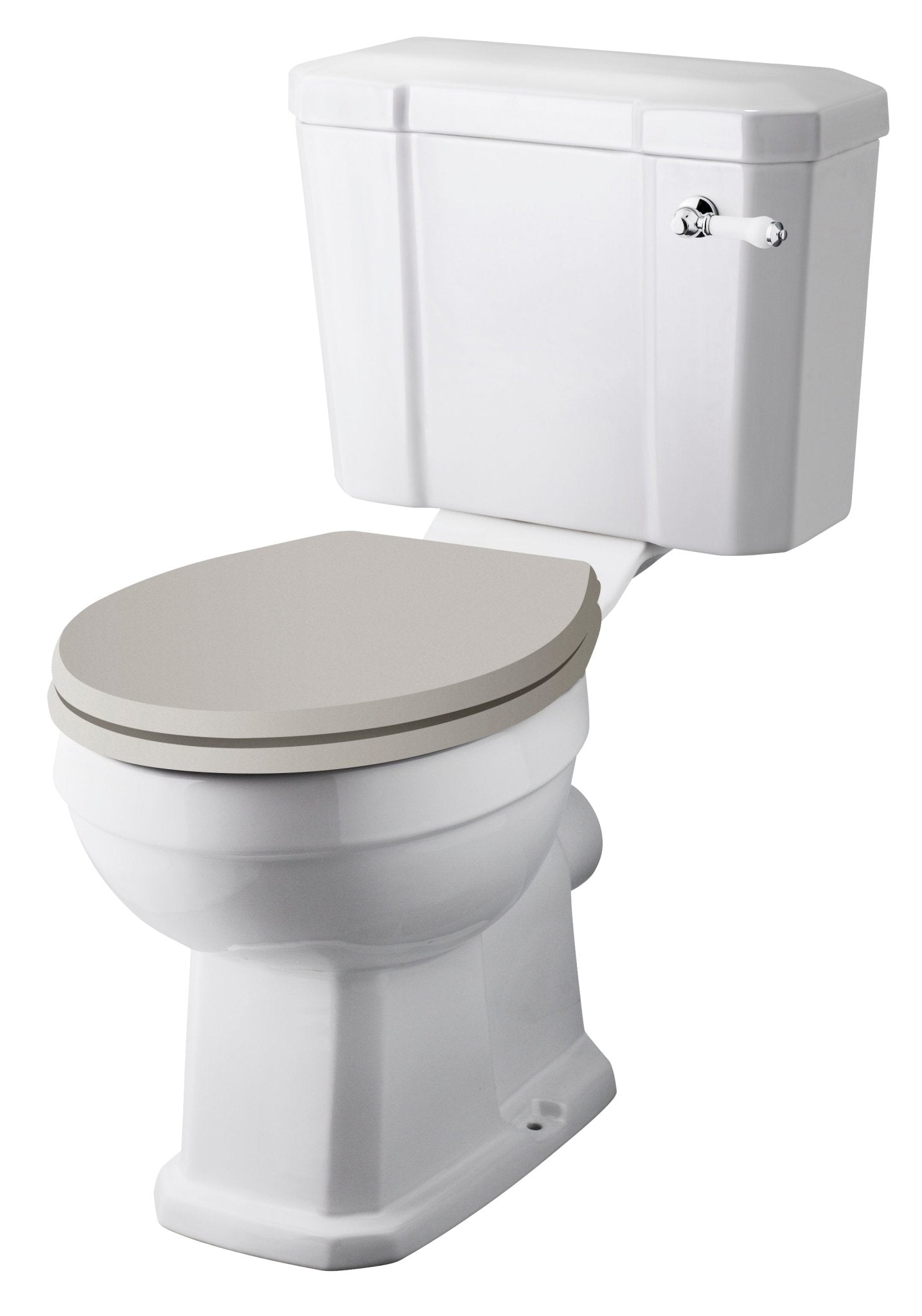 Hudson Reed Richmond Comfort Height Close Coupled Wc & Cistern Trad Gloss White Vitreous China 870x470x700mm - JJ Building Materials