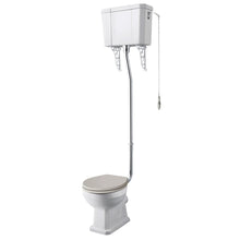 Hudson Reed Richmond High Level Pan, Cistern & Flush Pipe Kit Trad Gloss White Vitreous China 2140x465x625mm - JJ Building Materials