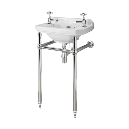 Hudson Reed Richmond Washstand Trad Chrome Stainless Steel 745x515x390mm - JJ Building Materials