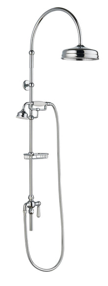 Hudson Reed Rigid Riser Kits Deluxe Grand Rigid Riser Kit Trad Chrome Brass 1460x200x470mm - JJ Building Materials