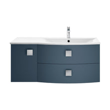 Hudson Reed Sarenna 1000mm Cabinet & Basin - Right Hand Contemp Mineral Blue MFC Smooth Matt 448x1012x504mm - JJ Building Materials