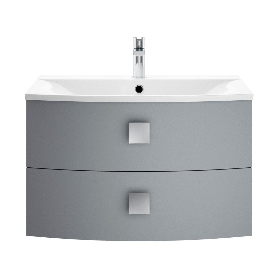 Hudson Reed Sarenna 700mm Cabinet & Basin Contemp Dove Grey MFC Smooth Matt 448x712x504mm - JJ Building Materials