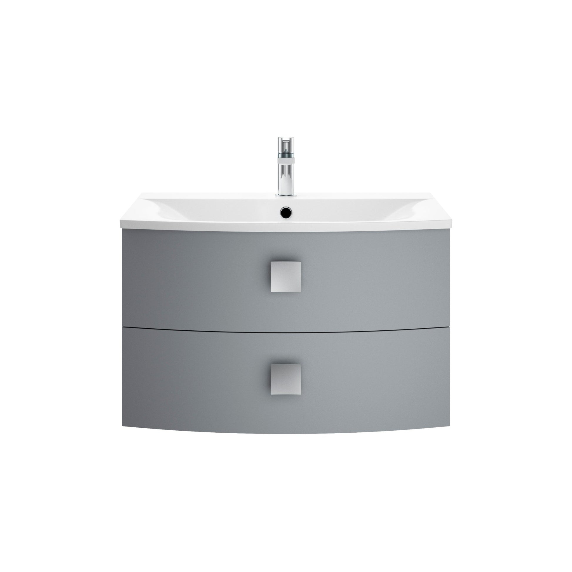 Hudson Reed Sarenna 700mm Cabinet & Basin Contemp Dove Grey MFC Smooth Matt 448x712x504mm - JJ Building Materials