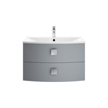 Hudson Reed Sarenna 700mm Cabinet & Basin Contemp Dove Grey MFC Smooth Matt 448x712x504mm - JJ Building Materials