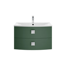 Hudson Reed Sarenna 700mm Cabinet & Basin Contemp Hunter Green MFC Smooth Matt 448x712x504mm - JJ Building Materials