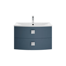 Hudson Reed Sarenna 700mm Cabinet & Basin Contemp Mineral Blue MFC Smooth Matt 448x712x504mm - JJ Building Materials
