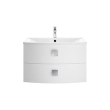 Hudson Reed Sarenna 700mm Cabinet & Basin Contemp Moon White MFC Smooth Matt 448x712x504mm - JJ Building Materials