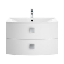 Hudson Reed Sarenna 700mm Cabinet & Basin Contemp Moon White MFC Smooth Matt 448x712x504mm - JJ Building Materials