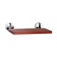 Hudson Reed Shower Accessories Shower Seat Contemp Chrome Wood 345x500x345mm - JJ Building Materials