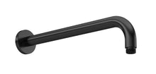 Hudson Reed Shower Arms Wall - mounted Arm Contemp Matt Black Brass 104x62x400mm - JJ Building Materials