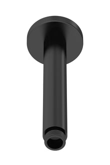 Hudson Reed Shower Arms Wall - mounted Arm Contemp Matt Black Brass 225x63x63mm - JJ Building Materials