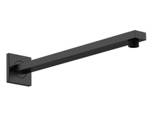 Hudson Reed Shower Arms Wall - mounted Arm Contemp Matt Black Brass 62x62x410mm - JJ Building Materials