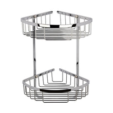 Hudson Reed Shower Parts Large 2 Tier Corner Basket Trad Chrome Brass 360x205x200mm - JJ Building Materials