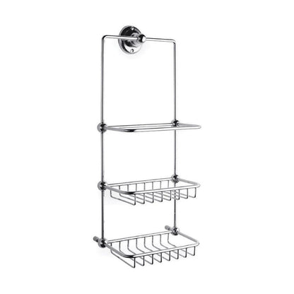 Hudson Reed Shower Parts Shower Tidy Trad Chrome Brass 120x175x410mm - JJ Building Materials