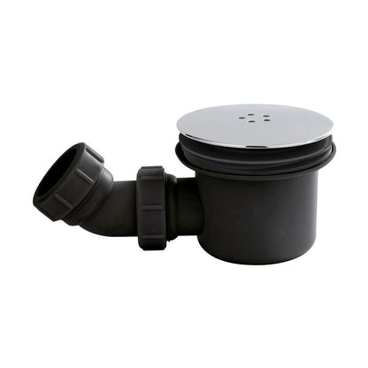 Hudson Reed Shower Tray Wastes Black & Chrome Fast Flow Shower Waste Contemp Black Chrome Polypropylene 99x116x116mm - JJ Building Materials