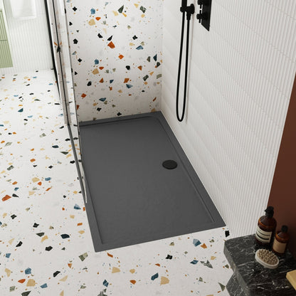 Hudson Reed Shower Tray Wastes Black Fast Flow Shower Waste Contemp Matt Black Polypropylene 99x116x116mm - JJ Building Materials