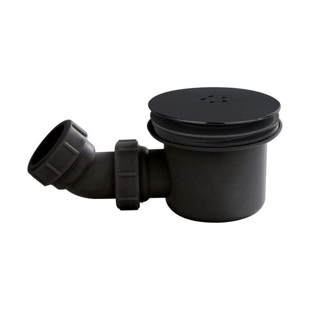 Hudson Reed Shower Tray Wastes Black Fast Flow Shower Waste Contemp Matt Black Polypropylene 99x116x116mm - JJ Building Materials