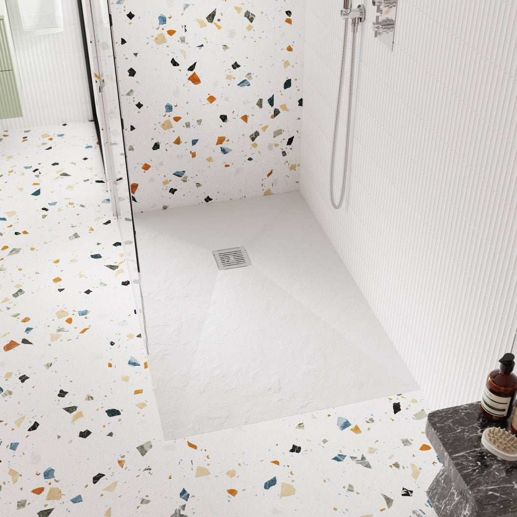 Hudson Reed Shower Tray Wastes Square Shower Waste With Chrome Top Contemp Polypropylene 86x144x144mm - JJ Building Materials