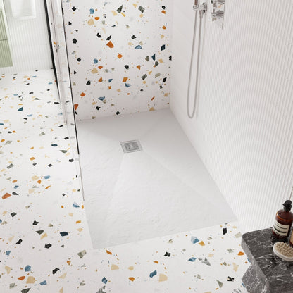 Hudson Reed Shower Tray Wastes Square Shower Waste With Chrome Top Contemp Polypropylene 86x144x144mm - JJ Building Materials