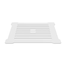 Hudson Reed Shower Tray Wastes Square Shower Waste With White Top Contemp Matt White Stainless Steel 86x144x144mm - JJ Building Materials