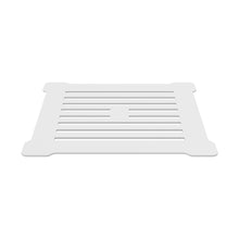 Hudson Reed Shower Tray Wastes Square Shower Waste With White Top Contemp Matt White Stainless Steel 86x144x144mm - JJ Building Materials