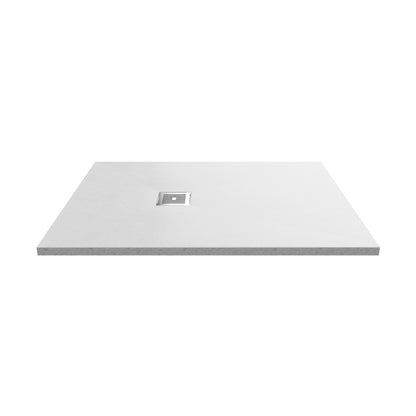 Hudson Reed Slim Rectangular Trays Rectangular Shower Tray 1200 X 900mm Contemp White Slate Acrylic Capped Abs Caco3 And Pu - JJ Building Materials