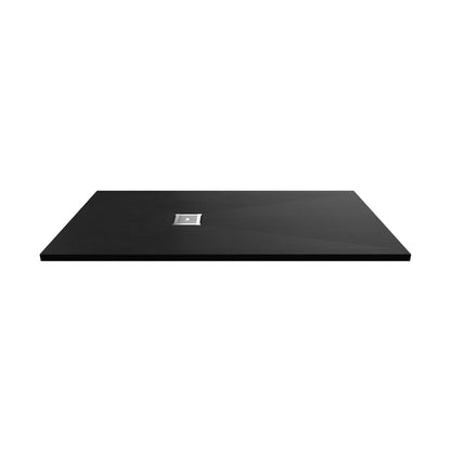 Hudson Reed Slim Rectangular Trays Rectangular Shower Tray 1600 X 800mm Contemp Black Slate Acrylic Capped Abs Caco3 And Pu - JJ Building Materials