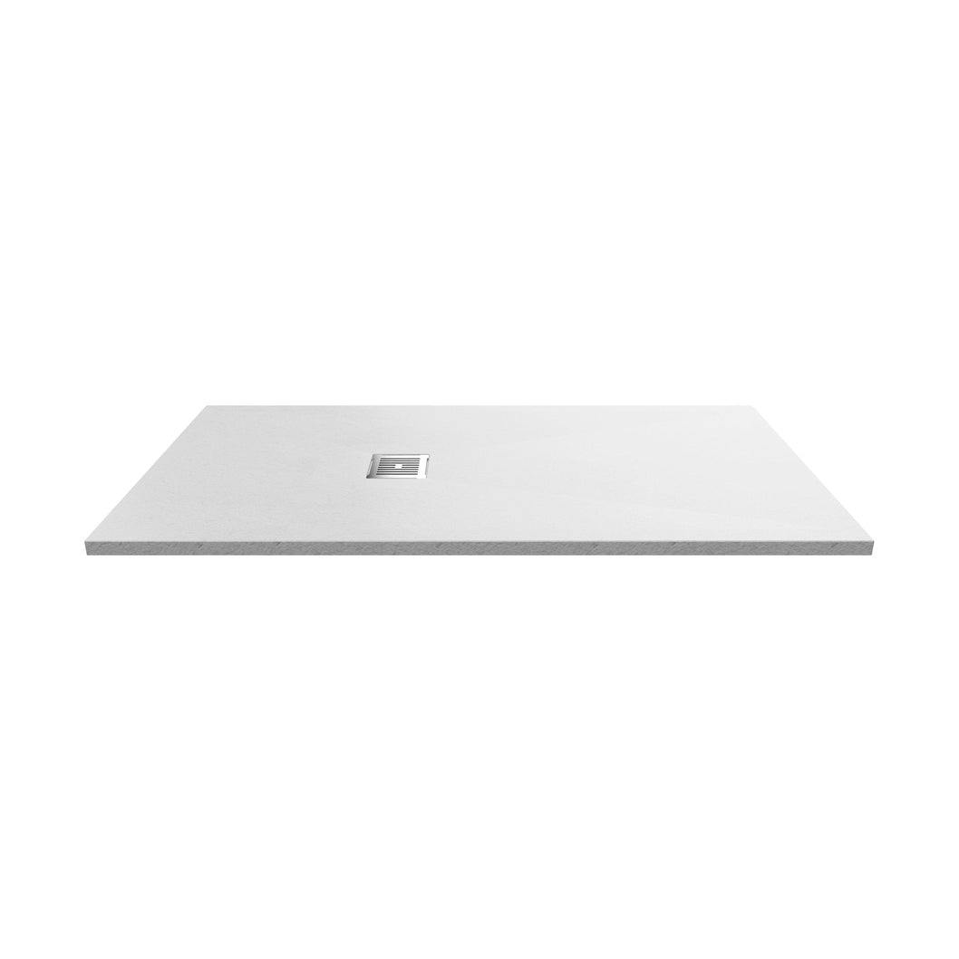 Hudson Reed Slim Rectangular Trays Rectangular Shower Tray 1600 X 800mm Contemp White Slate Acrylic Capped Abs Caco3 And Pu - JJ Building Materials