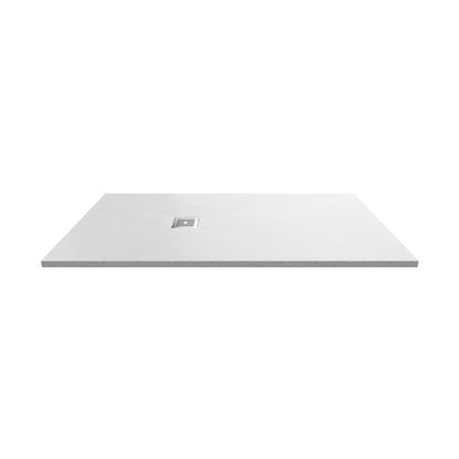 Hudson Reed Slim Rectangular Trays Rectangular Shower Tray 1700 X 900mm Contemp White Slate Acrylic Capped Abs Caco3 And Pu - JJ Building Materials