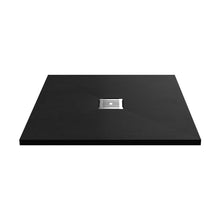 Hudson Reed Slim Square Trays Square Shower Tray 900 X 900mm Contemp Black Slate Acrylic Capped Abs Caco3 And Pu - JJ Building Materials