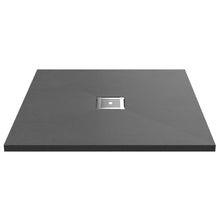 Hudson Reed Slim Square Trays Square Shower Tray 900 X 900mm Contemp Grey Slate Acrylic Capped Abs Caco3 And Pu - JJ Building Materials