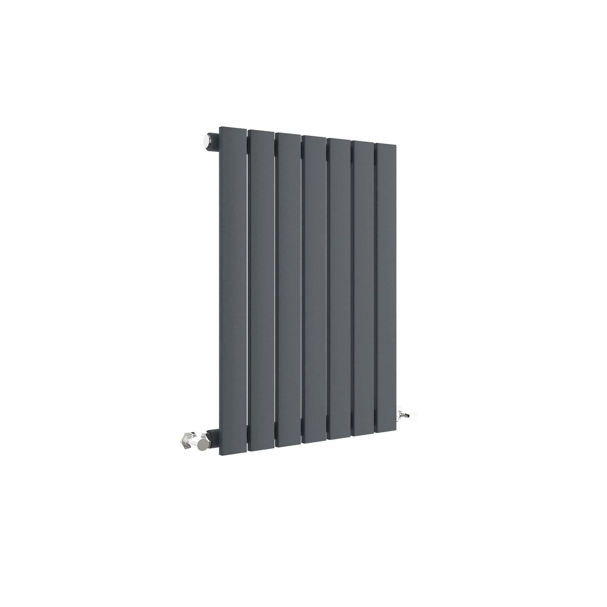 Hudson Reed Sloane Horizontal Single Panel Radiator 600 X 412 Contemp Anthracite Steel 600x412x53mm - JJ Building Materials