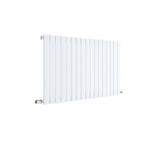 Hudson Reed Sloane Horizontal Single Panel Radiator 600 X 992 Contemp Satin White Steel 600x992x53mm - JJ Building Materials