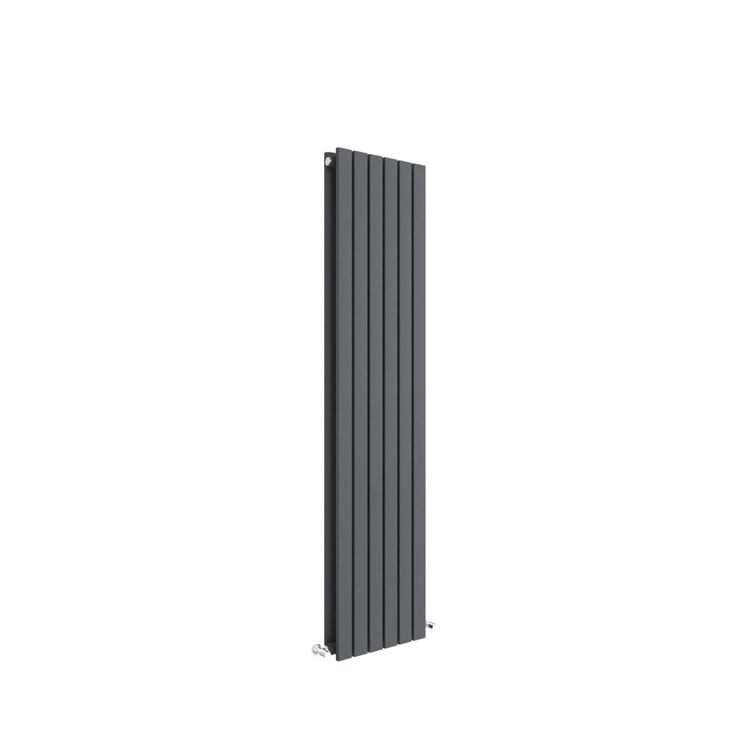 Hudson Reed Sloane Vertical Double Panel 1500 X 354 Contemp Anthracite Steel 1500x354x79mm - JJ Building Materials