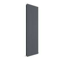 Hudson Reed Sloane Vertical Double Panel Radiator 1800 X 528 Contemp Anthracite Steel 1800x528x72mm - JJ Building Materials