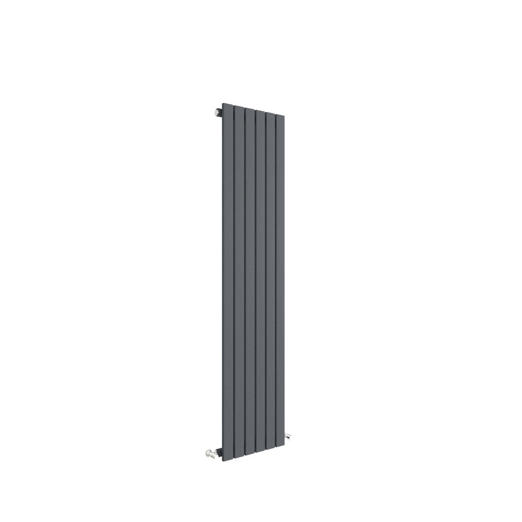 Hudson Reed Sloane Vertical Single Panel 1500 X 354 Contemp Anthracite Steel 1500x354x57mm - JJ Building Materials