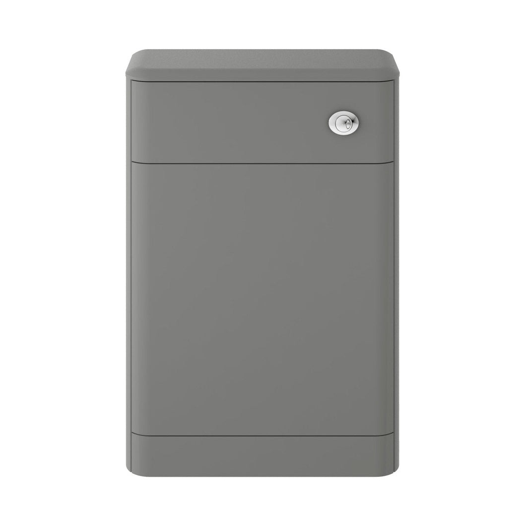 Hudson Reed Solar 550mm Wc Unit Contemp Cool Grey MDF Vinyl Smooth Matt 800x550x200mm - JJ Building Materials