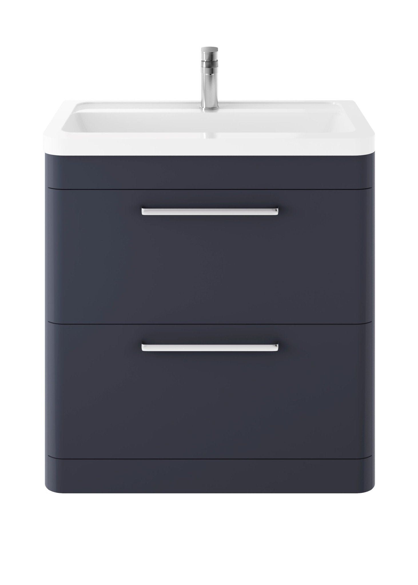 Hudson Reed Solar Floor Standing 800mm Cabinet & Ceramic Basin Contemp Indigo Blue MDF Vinyl Smooth Matt 840x807x450mm - JJ Building Materials