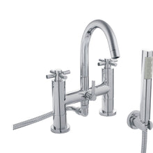 Hudson Reed Tec Crosshead Bath Shower Mixer Contemp Chrome Brass 319x230x50mm - JJ Building Materials