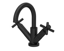 Hudson Reed Tec Crosshead Mono Basin Mixer Contemp Matt Black Brass 217x230x175mm - JJ Building Materials