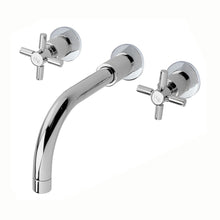 Hudson Reed Tec Crosshead Wall Mounted Basin Mixer Contemp Chrome Brass 113x255x220mm - JJ Building Materials