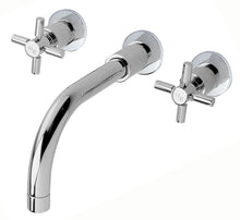 Hudson Reed Tec Crosshead Wall Mounted Basin Mixer Contemp Chrome Brass 113x255x220mm - JJ Building Materials