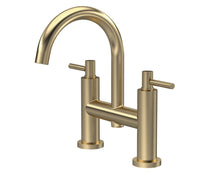 Hudson Reed Tec Lever Bath Filler Contemp Brushed Brass Brass 320x360x240mm - JJ Building Materials