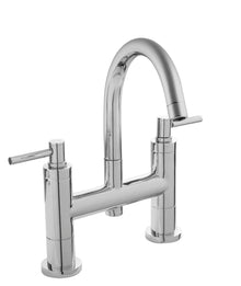 Hudson Reed Tec Lever Bath Filler Contemp Chrome Brass 320x360x240mm - JJ Building Materials