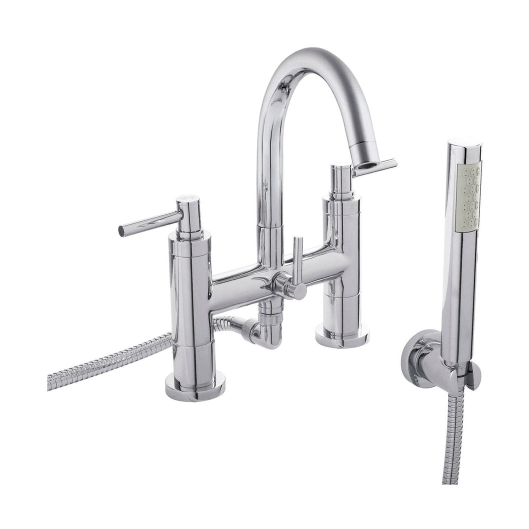 Hudson Reed Tec Lever Bath Shower Mixer Contemp Chrome Brass 320x230x220mm - JJ Building Materials