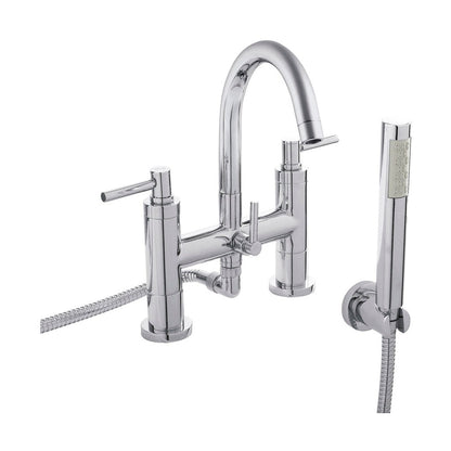 Hudson Reed Tec Lever Bath Shower Mixer Contemp Chrome Brass 320x230x220mm - JJ Building Materials
