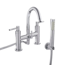Hudson Reed Tec Lever Bath Shower Mixer Contemp Chrome Brass 320x230x220mm - JJ Building Materials