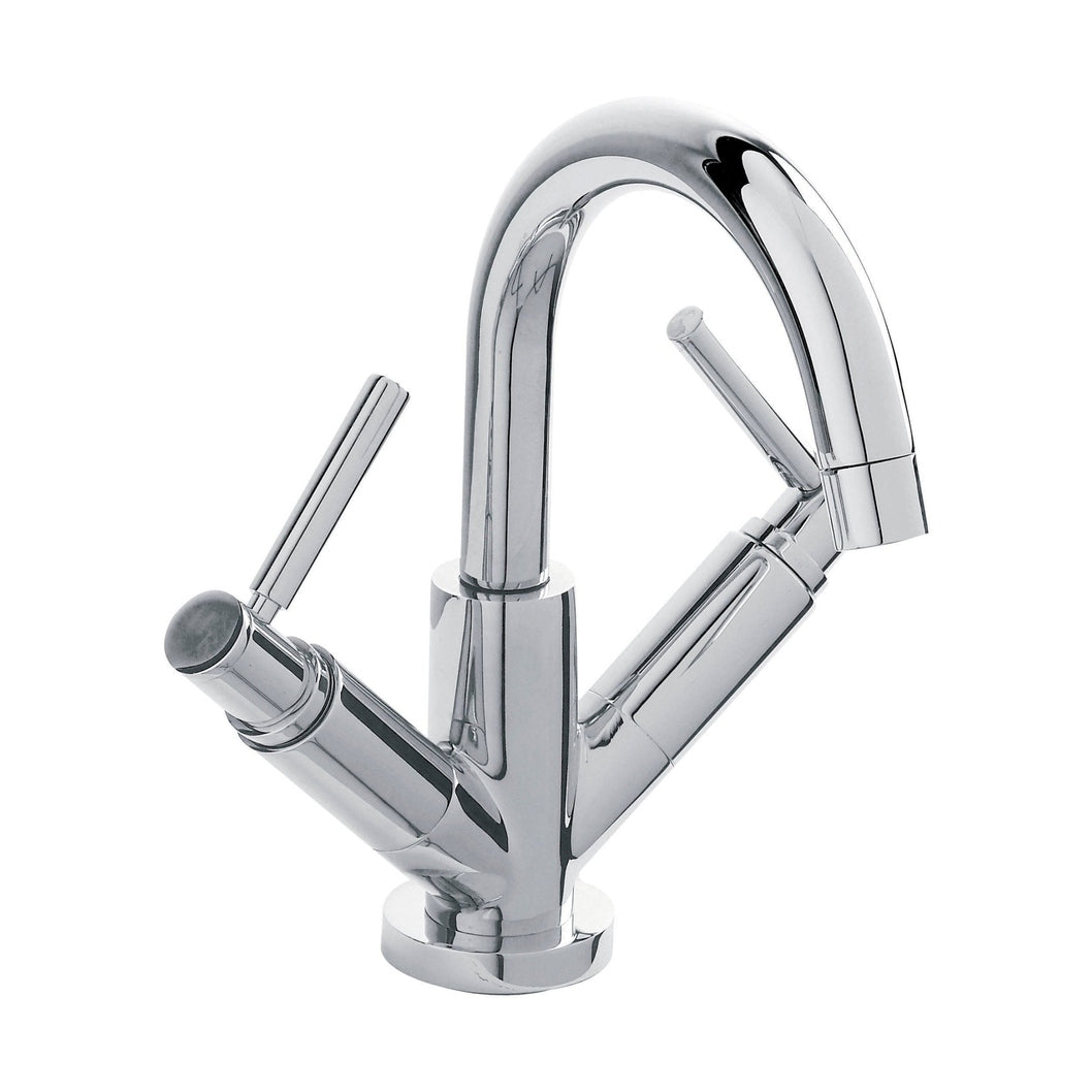 Hudson Reed Tec Lever Mono Basin Mixer Contemp Chrome Brass 217x260x175mm - JJ Building Materials